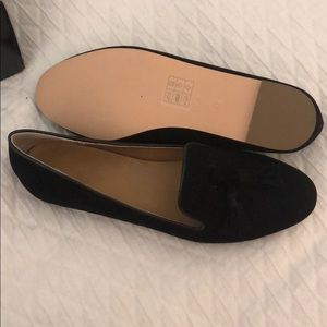 J. Crew Cora suede tassel loafers